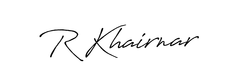 Also we have R Khairnar name is the best signature style. Create professional handwritten signature collection using Antro_Vectra_Bolder autograph style. R Khairnar signature style 7 images and pictures png