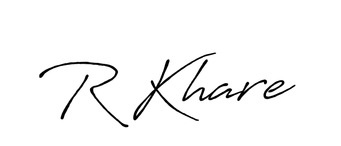 Also You can easily find your signature by using the search form. We will create R Khare name handwritten signature images for you free of cost using Antro_Vectra_Bolder sign style. R Khare signature style 7 images and pictures png