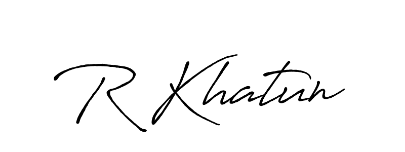 Make a beautiful signature design for name R Khatun. Use this online signature maker to create a handwritten signature for free. R Khatun signature style 7 images and pictures png