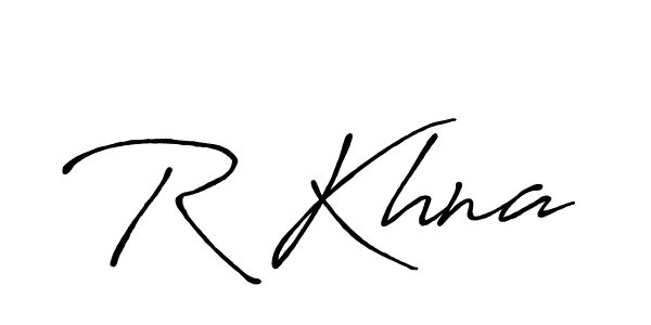 Use a signature maker to create a handwritten signature online. With this signature software, you can design (Antro_Vectra_Bolder) your own signature for name R Khna. R Khna signature style 7 images and pictures png