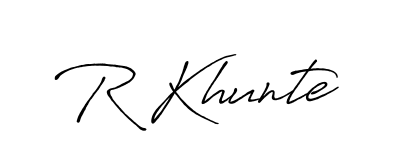 Make a beautiful signature design for name R Khunte. Use this online signature maker to create a handwritten signature for free. R Khunte signature style 7 images and pictures png