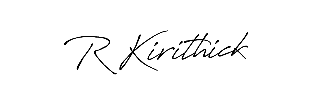 R Kirithick stylish signature style. Best Handwritten Sign (Antro_Vectra_Bolder) for my name. Handwritten Signature Collection Ideas for my name R Kirithick. R Kirithick signature style 7 images and pictures png