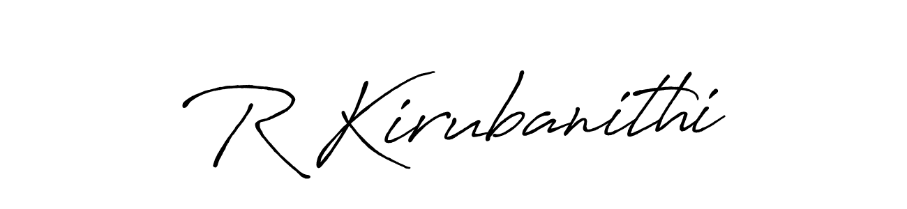 R Kirubanithi stylish signature style. Best Handwritten Sign (Antro_Vectra_Bolder) for my name. Handwritten Signature Collection Ideas for my name R Kirubanithi. R Kirubanithi signature style 7 images and pictures png