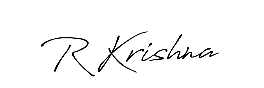 Design your own signature with our free online signature maker. With this signature software, you can create a handwritten (Antro_Vectra_Bolder) signature for name R Krishna. R Krishna signature style 7 images and pictures png