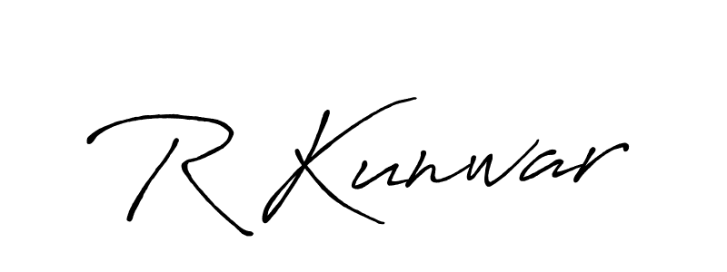 Create a beautiful signature design for name R Kunwar. With this signature (Antro_Vectra_Bolder) fonts, you can make a handwritten signature for free. R Kunwar signature style 7 images and pictures png