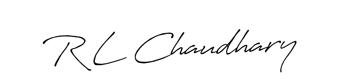 You should practise on your own different ways (Antro_Vectra_Bolder) to write your name (R L Chaudhary) in signature. don't let someone else do it for you. R L Chaudhary signature style 7 images and pictures png