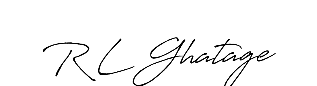 How to make R L Ghatage signature? Antro_Vectra_Bolder is a professional autograph style. Create handwritten signature for R L Ghatage name. R L Ghatage signature style 7 images and pictures png