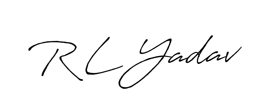 R L Yadav stylish signature style. Best Handwritten Sign (Antro_Vectra_Bolder) for my name. Handwritten Signature Collection Ideas for my name R L Yadav. R L Yadav signature style 7 images and pictures png