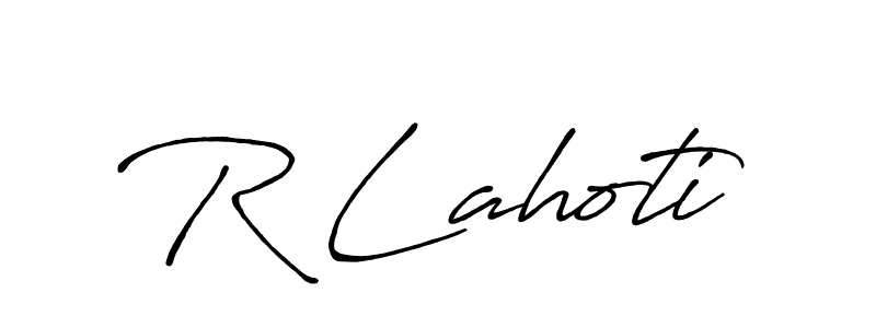 You can use this online signature creator to create a handwritten signature for the name R Lahoti. This is the best online autograph maker. R Lahoti signature style 7 images and pictures png