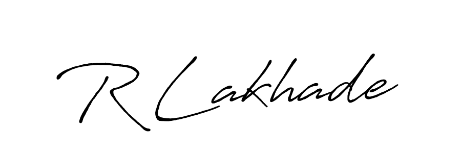 Make a beautiful signature design for name R Lakhade. With this signature (Antro_Vectra_Bolder) style, you can create a handwritten signature for free. R Lakhade signature style 7 images and pictures png