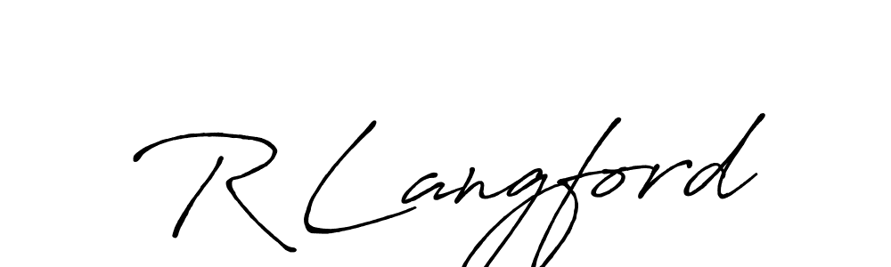 Use a signature maker to create a handwritten signature online. With this signature software, you can design (Antro_Vectra_Bolder) your own signature for name R Langford. R Langford signature style 7 images and pictures png