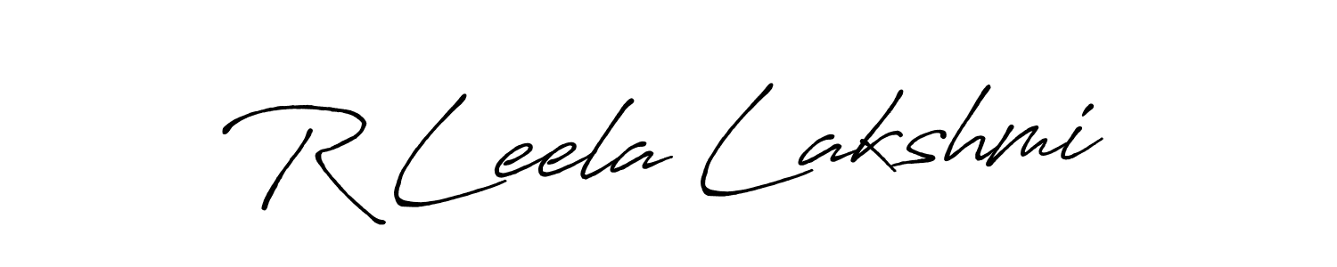 Make a short R Leela Lakshmi signature style. Manage your documents anywhere anytime using Antro_Vectra_Bolder. Create and add eSignatures, submit forms, share and send files easily. R Leela Lakshmi signature style 7 images and pictures png