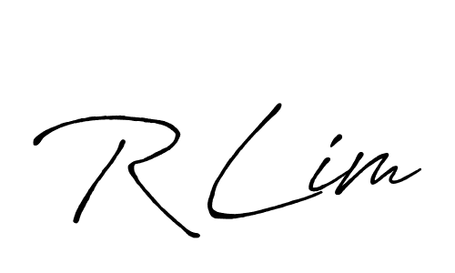 Make a beautiful signature design for name R Lim. With this signature (Antro_Vectra_Bolder) style, you can create a handwritten signature for free. R Lim signature style 7 images and pictures png