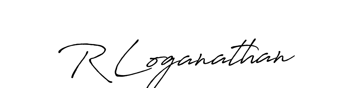 How to make R Loganathan name signature. Use Antro_Vectra_Bolder style for creating short signs online. This is the latest handwritten sign. R Loganathan signature style 7 images and pictures png