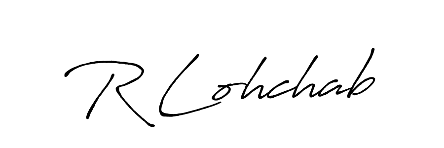 Create a beautiful signature design for name R Lohchab. With this signature (Antro_Vectra_Bolder) fonts, you can make a handwritten signature for free. R Lohchab signature style 7 images and pictures png