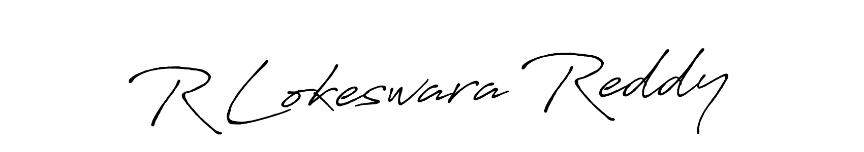 How to make R Lokeswara Reddy signature? Antro_Vectra_Bolder is a professional autograph style. Create handwritten signature for R Lokeswara Reddy name. R Lokeswara Reddy signature style 7 images and pictures png