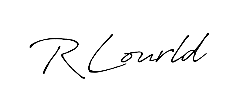 Design your own signature with our free online signature maker. With this signature software, you can create a handwritten (Antro_Vectra_Bolder) signature for name R Lourld. R Lourld signature style 7 images and pictures png