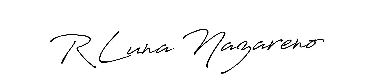Design your own signature with our free online signature maker. With this signature software, you can create a handwritten (Antro_Vectra_Bolder) signature for name R Luna Nazareno. R Luna Nazareno signature style 7 images and pictures png