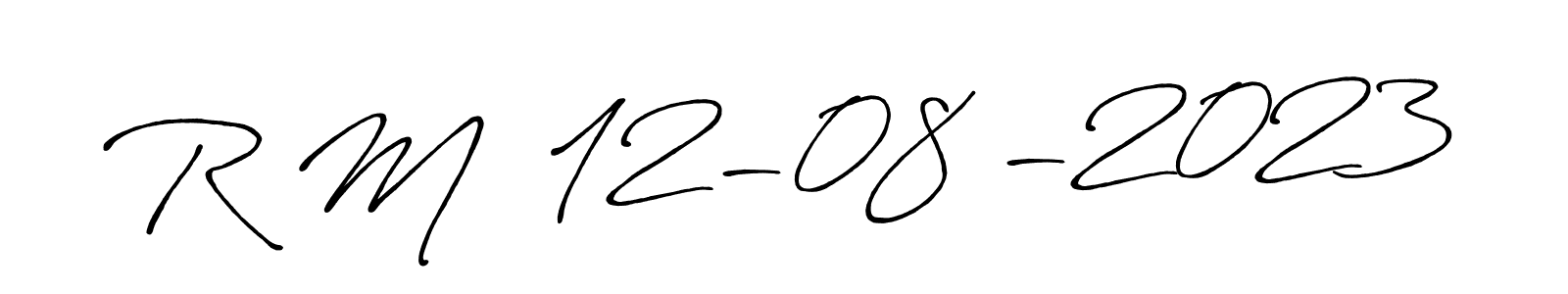 How to make R M  12-08 -2023 signature? Antro_Vectra_Bolder is a professional autograph style. Create handwritten signature for R M  12-08 -2023 name. R M  12-08 -2023 signature style 7 images and pictures png