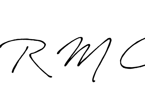 Use a signature maker to create a handwritten signature online. With this signature software, you can design (Antro_Vectra_Bolder) your own signature for name R M C. R M C signature style 7 images and pictures png