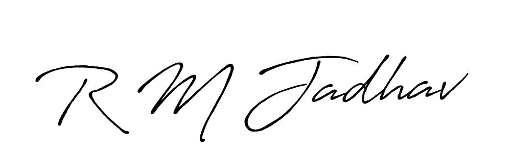 Antro_Vectra_Bolder is a professional signature style that is perfect for those who want to add a touch of class to their signature. It is also a great choice for those who want to make their signature more unique. Get R M Jadhav name to fancy signature for free. R M Jadhav signature style 7 images and pictures png