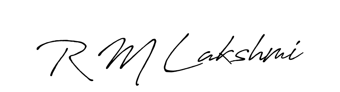 Also we have R M Lakshmi name is the best signature style. Create professional handwritten signature collection using Antro_Vectra_Bolder autograph style. R M Lakshmi signature style 7 images and pictures png