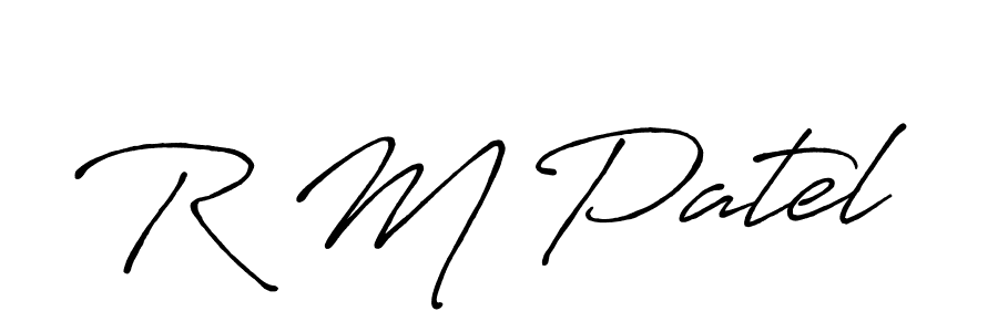 if you are searching for the best signature style for your name R M Patel. so please give up your signature search. here we have designed multiple signature styles  using Antro_Vectra_Bolder. R M Patel signature style 7 images and pictures png