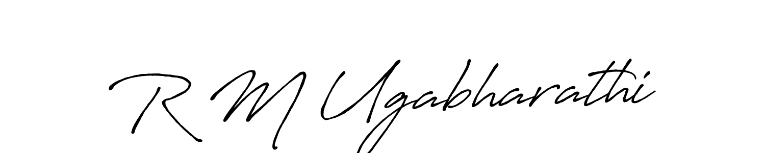 This is the best signature style for the R M Ugabharathi name. Also you like these signature font (Antro_Vectra_Bolder). Mix name signature. R M Ugabharathi signature style 7 images and pictures png