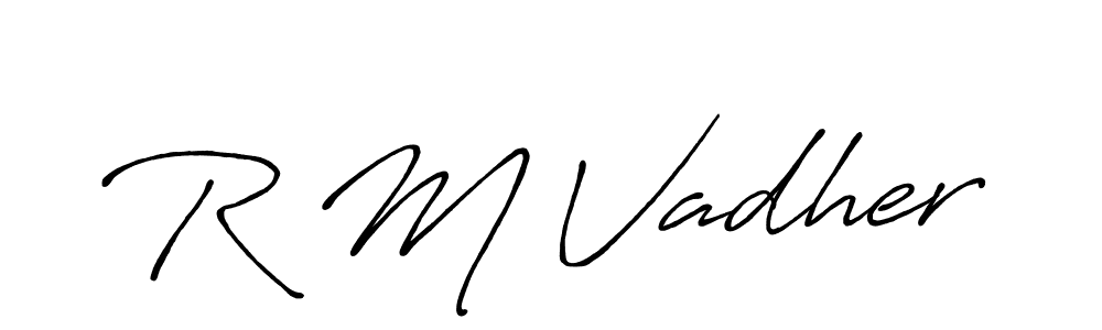 Best and Professional Signature Style for R M Vadher. Antro_Vectra_Bolder Best Signature Style Collection. R M Vadher signature style 7 images and pictures png