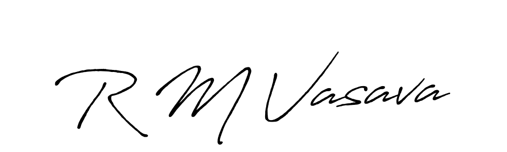 Make a beautiful signature design for name R M Vasava. Use this online signature maker to create a handwritten signature for free. R M Vasava signature style 7 images and pictures png