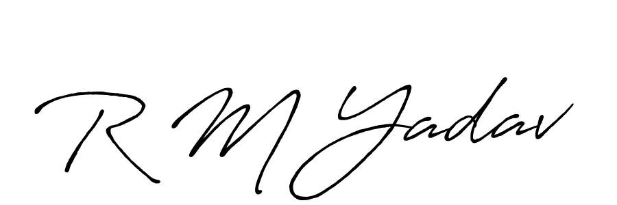 You should practise on your own different ways (Antro_Vectra_Bolder) to write your name (R M Yadav) in signature. don't let someone else do it for you. R M Yadav signature style 7 images and pictures png