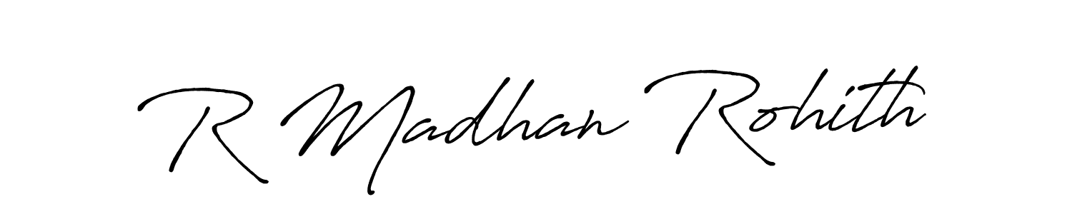 Also You can easily find your signature by using the search form. We will create R Madhan Rohith name handwritten signature images for you free of cost using Antro_Vectra_Bolder sign style. R Madhan Rohith signature style 7 images and pictures png