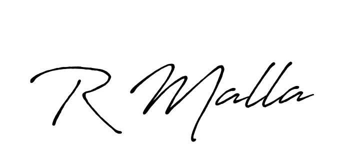 Also we have R Malla name is the best signature style. Create professional handwritten signature collection using Antro_Vectra_Bolder autograph style. R Malla signature style 7 images and pictures png