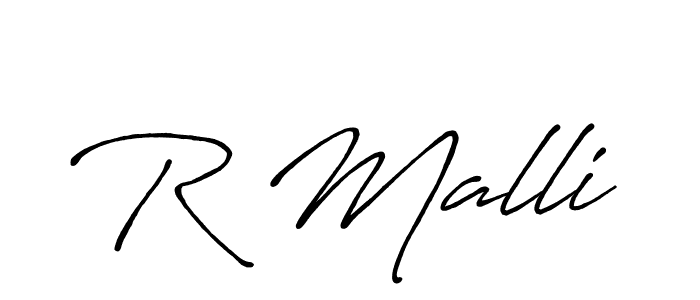 if you are searching for the best signature style for your name R Malli. so please give up your signature search. here we have designed multiple signature styles  using Antro_Vectra_Bolder. R Malli signature style 7 images and pictures png