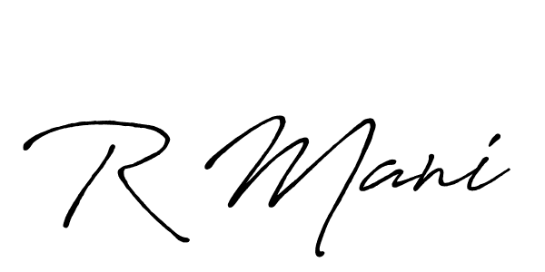 Make a beautiful signature design for name R Mani. With this signature (Antro_Vectra_Bolder) style, you can create a handwritten signature for free. R Mani signature style 7 images and pictures png