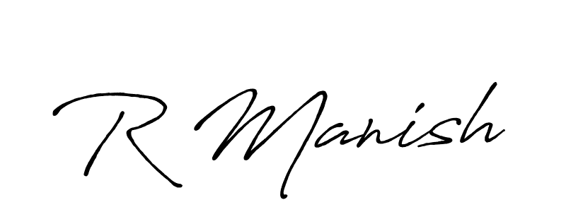 Similarly Antro_Vectra_Bolder is the best handwritten signature design. Signature creator online .You can use it as an online autograph creator for name R Manish. R Manish signature style 7 images and pictures png