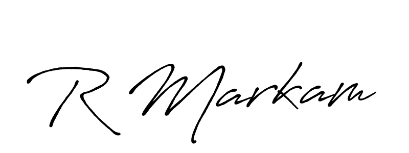 Make a beautiful signature design for name R Markam. With this signature (Antro_Vectra_Bolder) style, you can create a handwritten signature for free. R Markam signature style 7 images and pictures png