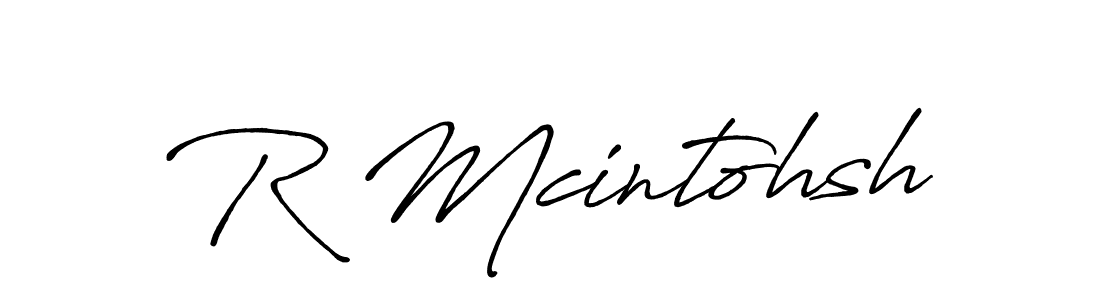 The best way (Antro_Vectra_Bolder) to make a short signature is to pick only two or three words in your name. The name R Mcintohsh include a total of six letters. For converting this name. R Mcintohsh signature style 7 images and pictures png