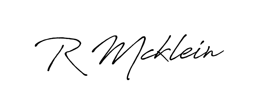 Make a beautiful signature design for name R Mcklein. With this signature (Antro_Vectra_Bolder) style, you can create a handwritten signature for free. R Mcklein signature style 7 images and pictures png