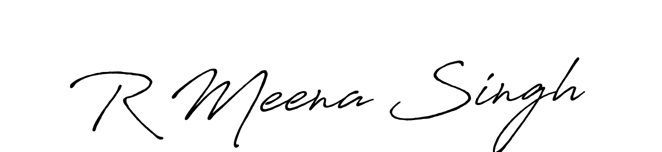 if you are searching for the best signature style for your name R Meena Singh. so please give up your signature search. here we have designed multiple signature styles  using Antro_Vectra_Bolder. R Meena Singh signature style 7 images and pictures png