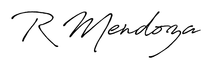 An effortless, minimalist signature concept for R Mendoza using Antro_Vectra_Bolder design. Clean lines that look great on any document. R Mendoza signature style 7 images and pictures png