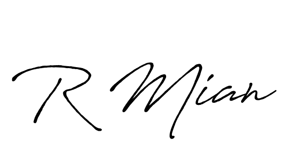 How to make R Mian name signature. Use Antro_Vectra_Bolder style for creating short signs online. This is the latest handwritten sign. R Mian signature style 7 images and pictures png