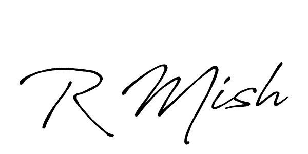 Antro_Vectra_Bolder is a professional signature style that is perfect for those who want to add a touch of class to their signature. It is also a great choice for those who want to make their signature more unique. Get R Mish name to fancy signature for free. R Mish signature style 7 images and pictures png