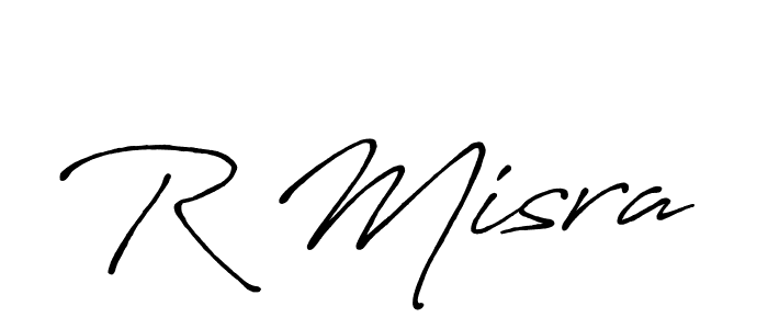 How to make R Misra name signature. Use Antro_Vectra_Bolder style for creating short signs online. This is the latest handwritten sign. R Misra signature style 7 images and pictures png