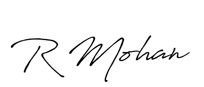 How to make R Mohan name signature. Use Antro_Vectra_Bolder style for creating short signs online. This is the latest handwritten sign. R Mohan signature style 7 images and pictures png