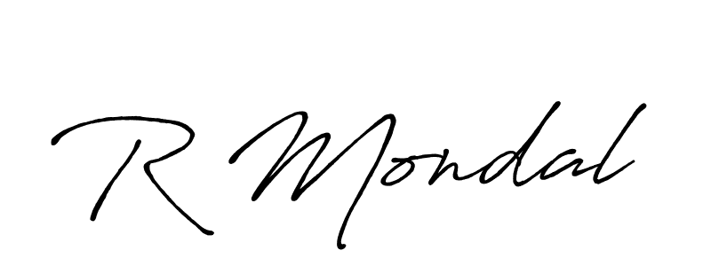 The best way (Antro_Vectra_Bolder) to make a short signature is to pick only two or three words in your name. The name R Mondal include a total of six letters. For converting this name. R Mondal signature style 7 images and pictures png