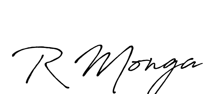 R Monga stylish signature style. Best Handwritten Sign (Antro_Vectra_Bolder) for my name. Handwritten Signature Collection Ideas for my name R Monga. R Monga signature style 7 images and pictures png