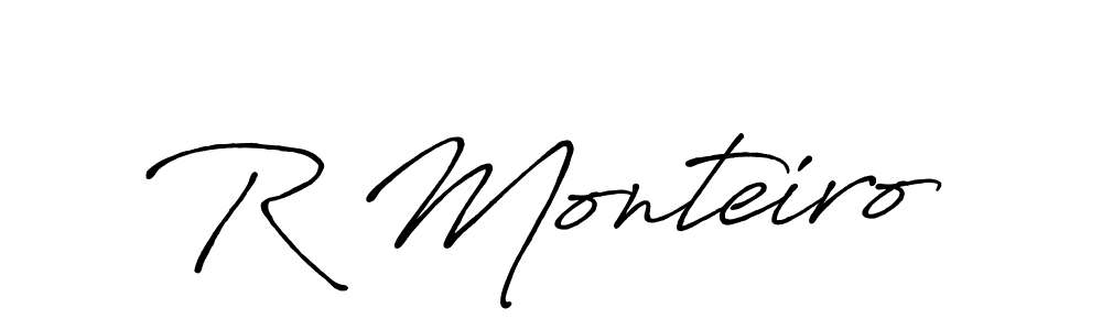 R Monteiro stylish signature style. Best Handwritten Sign (Antro_Vectra_Bolder) for my name. Handwritten Signature Collection Ideas for my name R Monteiro. R Monteiro signature style 7 images and pictures png