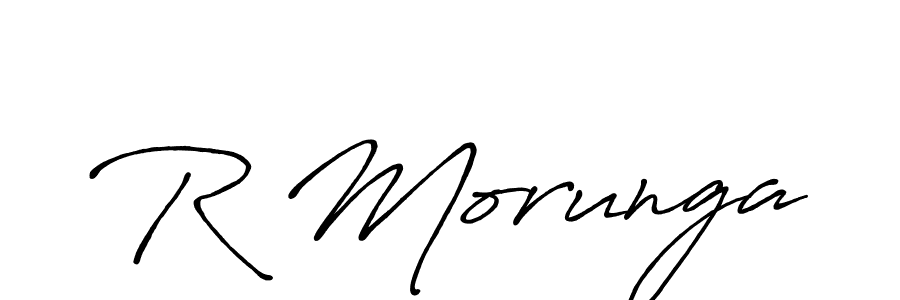 if you are searching for the best signature style for your name R Morunga. so please give up your signature search. here we have designed multiple signature styles  using Antro_Vectra_Bolder. R Morunga signature style 7 images and pictures png