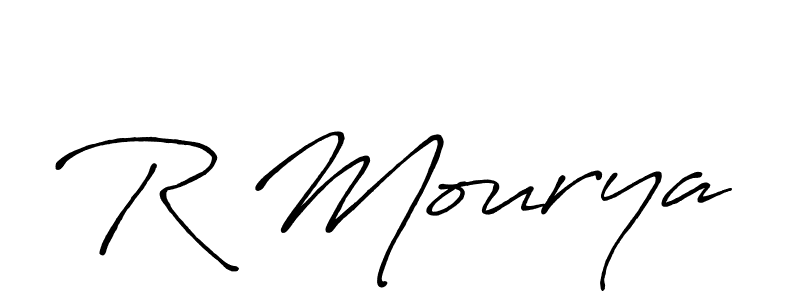 Create a beautiful signature design for name R Mourya. With this signature (Antro_Vectra_Bolder) fonts, you can make a handwritten signature for free. R Mourya signature style 7 images and pictures png